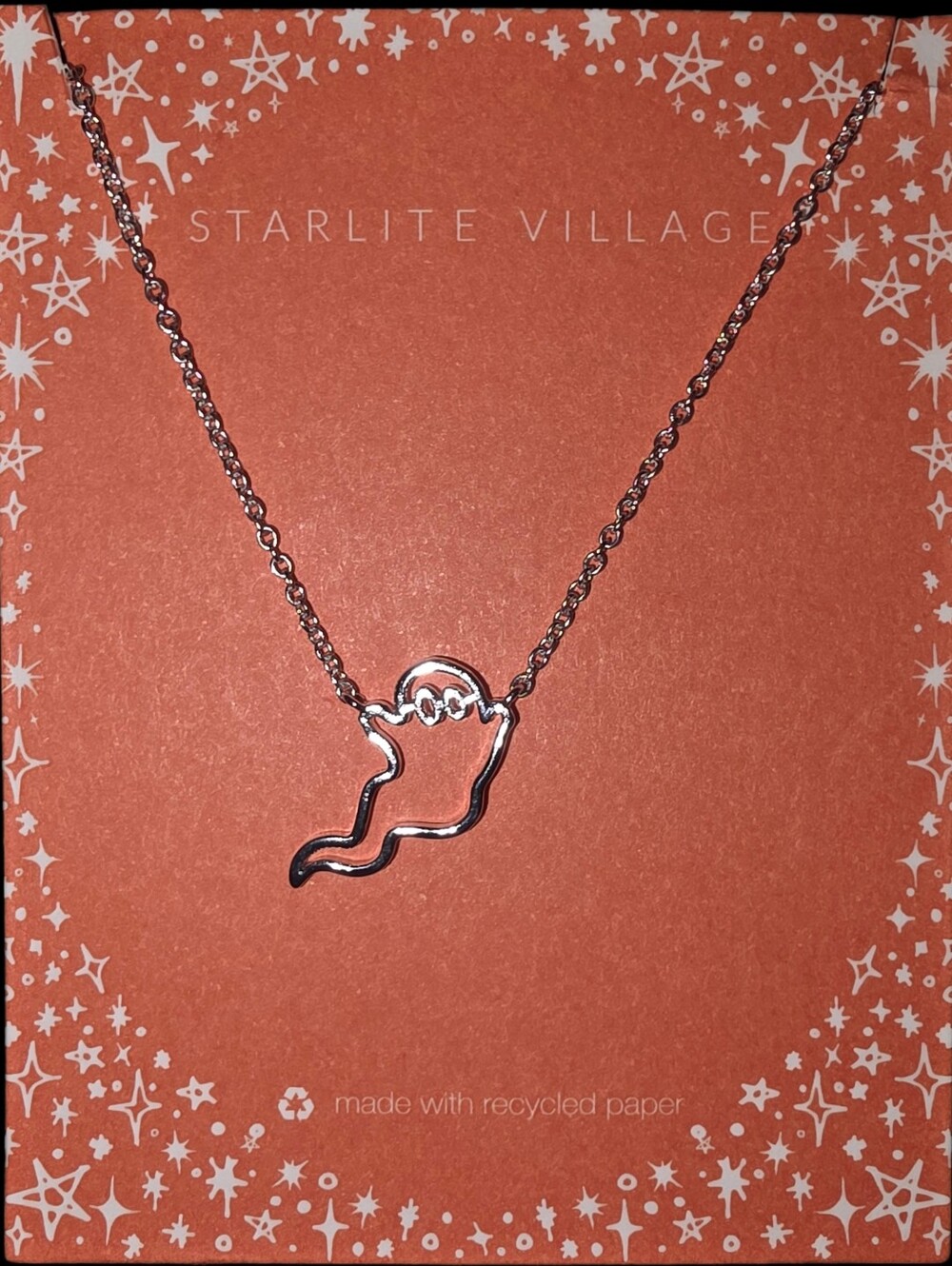 Ghost Pendant Necklace